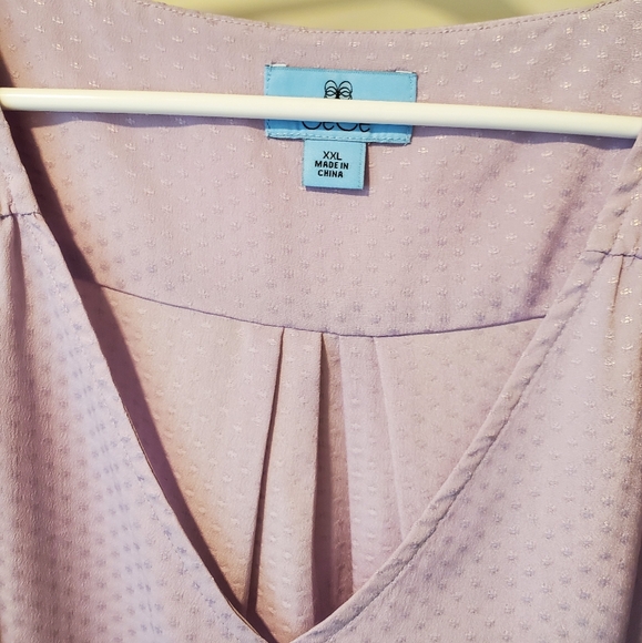 New CeCe Lilac Flutter Sleeve Ruffled Blouse - Picture 2 of 2